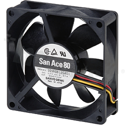 Fan; DC; 24VDC; 80x80x25mm; 1.20m3/min; 34.0dB.